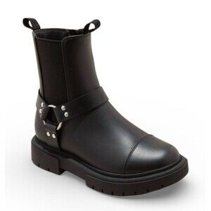 NIB art class Kids' Crosby Harness Moto Boots Black Size 2 Youth